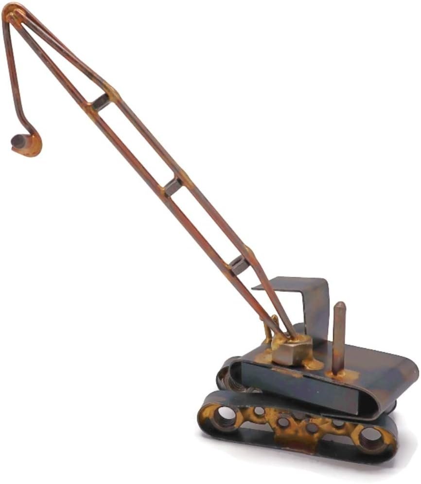 Excavator Collectible Handmade Metal Art Figurine, Desk Accessories, Trophy, Boss Gift, Home Office Décor, Construction Worker Gift - Image 4