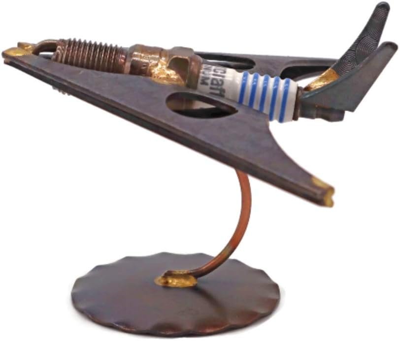 Jet Plane Collectible Handmade Metal Art Figurine, Desk Accessories, Trophy, Boss Gift, Home Office Decor, Airplane - Image 6