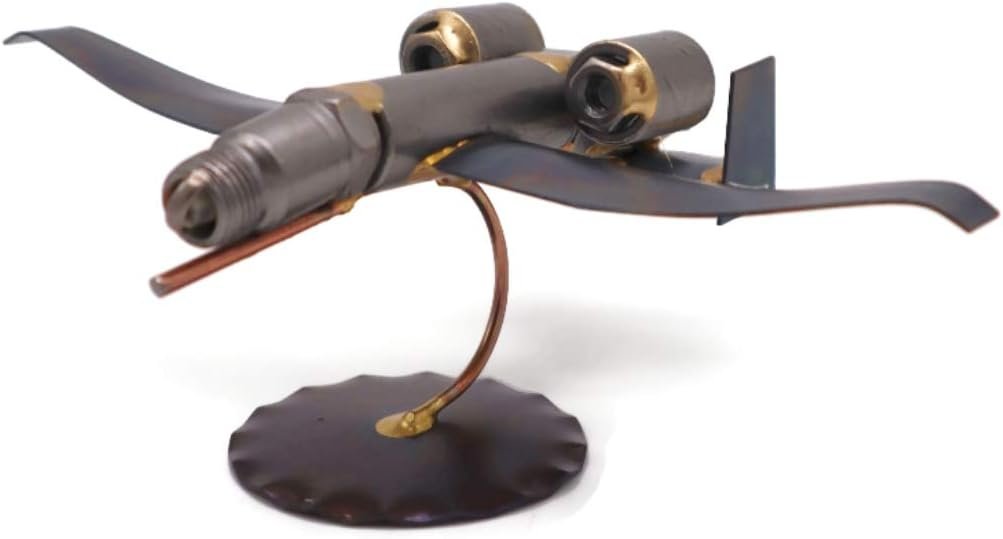 Jet Plane Collectible Handmade Metal Art Figurine, Desk Accessories, Trophy, Boss Gift, Home Office Decor, Airplane - Image 12