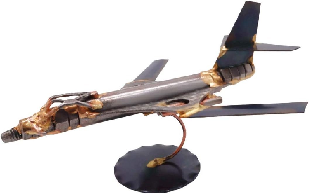 Jet Plane Collectible Handmade Metal Art Figurine, Desk Accessories, Trophy, Boss Gift, Home Office Decor, Airplane - Image 2