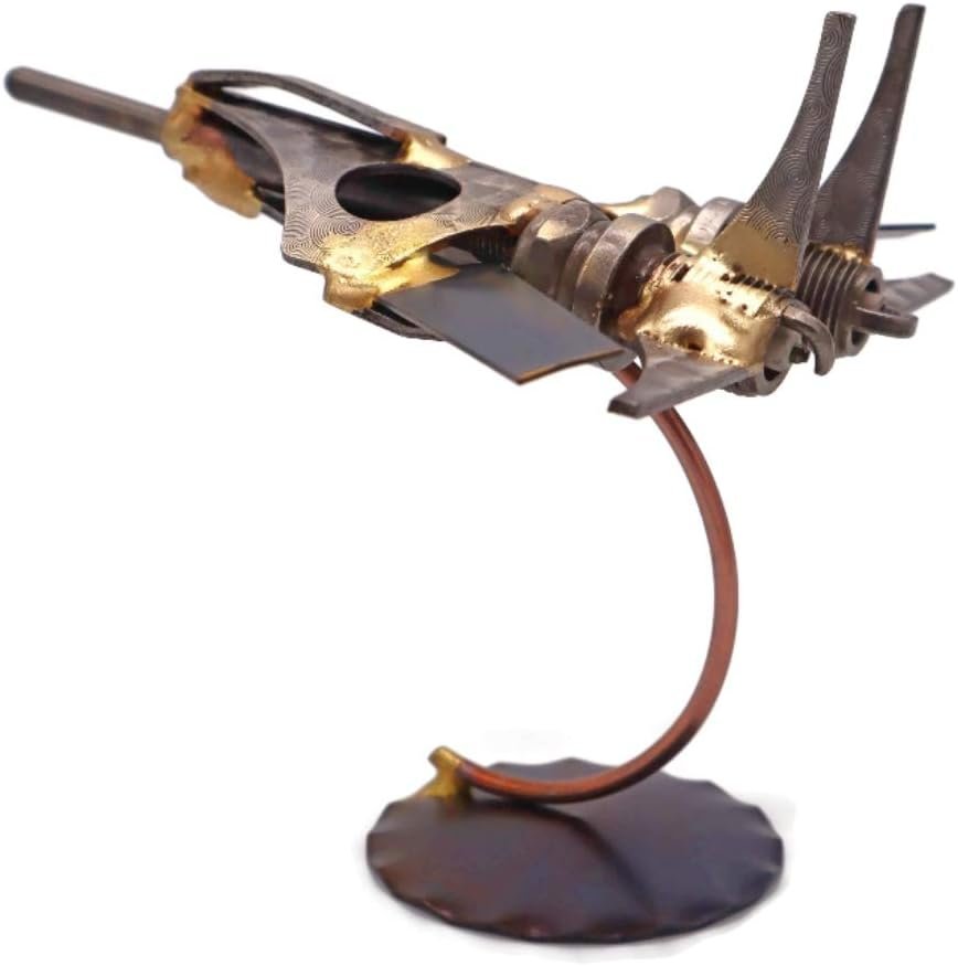 Jet Plane Collectible Handmade Metal Art Figurine, Desk Accessories, Trophy, Boss Gift, Home Office Decor, Airplane - Image 10