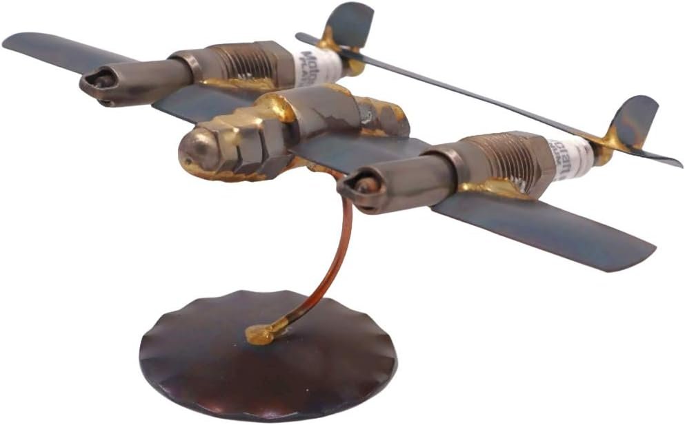 Jet Plane Collectible Handmade Metal Art Figurine, Desk Accessories, Trophy, Boss Gift, Home Office Decor, Airplane