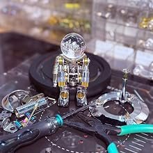 Mostarle 3D Metal Puzzle Nebula Astronaut Model Kit - DIY Steampunk Mechanical Building Set