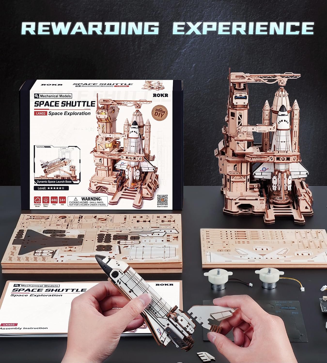 3D Wooden Puzzles for Adults, Space Shuttle Building Sets Model Kits - Image 7