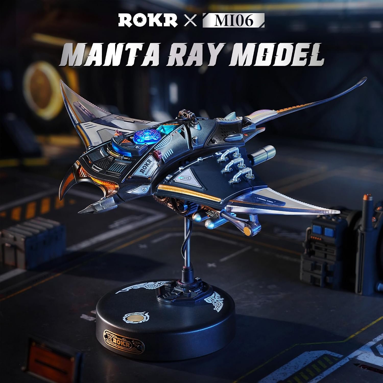 3D Metal Puzzles for Adults, Manta Ray Mechanical, 3D Metal Model Kits for Adults to Build, Unique Electric Mechanical Toy - Image 3