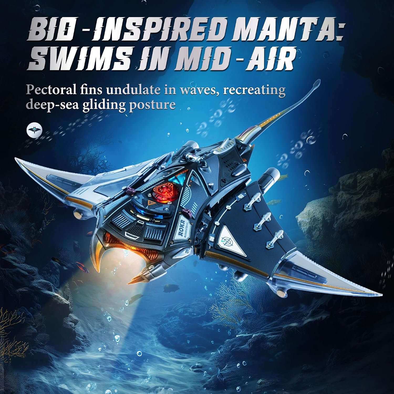 3D Metal Puzzles for Adults, Manta Ray Mechanical, 3D Metal Model Kits for Adults to Build, Unique Electric Mechanical Toy - Image 4