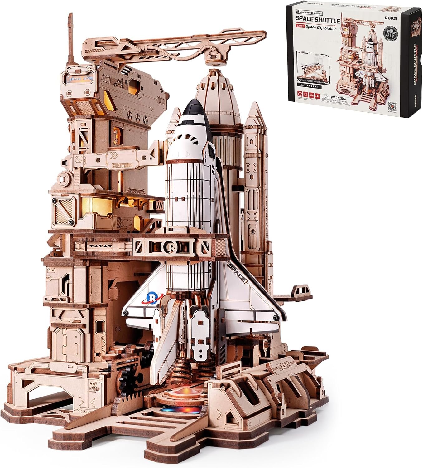 3D Wooden Puzzles for Adults, Space Shuttle Building Sets Model Kits