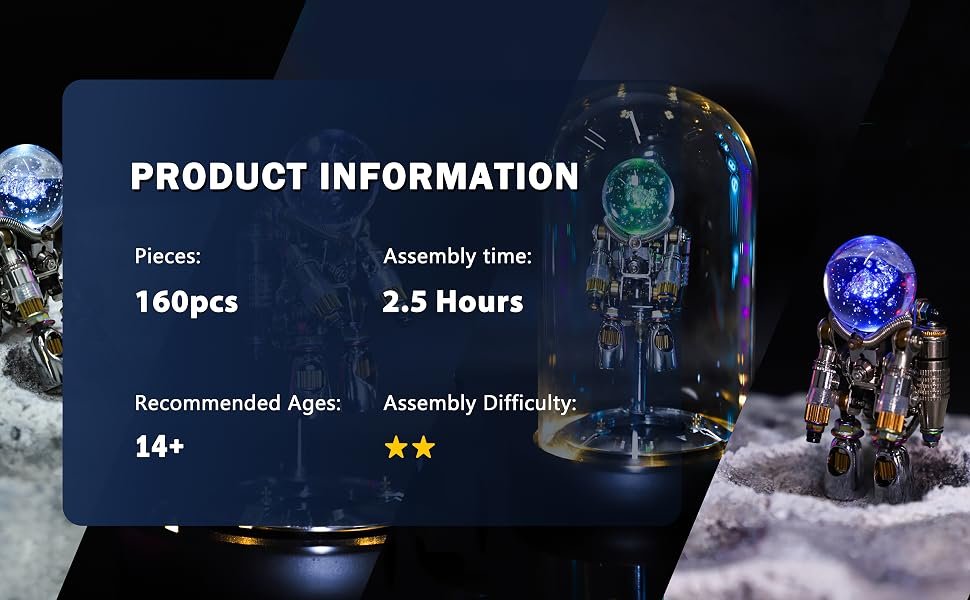 Mostarle 3D Metal Puzzle Nebula Astronaut Model Kit - DIY Steampunk Mechanical Building Set
