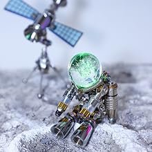 Mostarle 3D Metal Puzzle Nebula Astronaut Model Kit - DIY Steampunk Mechanical Building Set